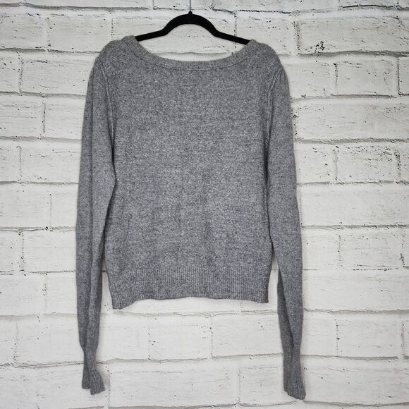 Free People Women's Gray Complete Me Sweater Cotton Alpaca Blend Size Medium - Picture 3 of 9